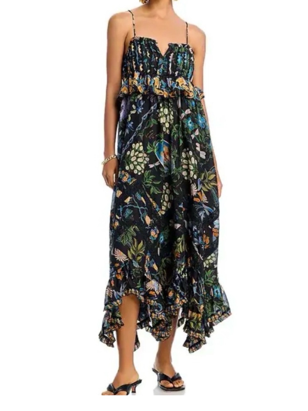 Farm Rio - winter garden pleated dress